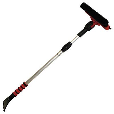PETEX Raspador de nieve y hielo - Mango telescópico 86-132cm, cepillo giratorio 90° - Raspador y cepillo para nieve PETEX Raspador de nieve y hielo - Mango telescópico 86-132cm, cepillo giratorio 90° - Raspador y cepillo para nieve