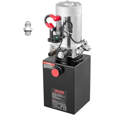 VEVOR Bomba Hidráulica de Simple Efecto 6 Cuartos 12 V CC, Bomba del Remolque Volquete Caudal de 3,4 L/min, con Depósito Metálico para Elevación de Vehículos, Elevadores de Tijera, Apiladores VEVOR Bomba Hidráulica de Simple Efecto 6 Cuartos 12 V CC, Bomba del Remolque Volquete Caudal de 3,4 L/min, con Depósito Metálico para Elevación de Vehículos, Elevadores de Tijera, Apiladores
