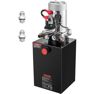 VEVOR Bomba Hidráulica de Efecto Doble 12 Cuartos 12 V CC, Bomba del Remolque Volquete Caudal de 3,4 L/min, con Depósito Metálico para Elevación de Vehículos, Elevadores de Tijera, Apiladores VEVOR Bomba Hidráulica de Efecto Doble 12 Cuartos 12 V CC, Bomba del Remolque Volquete Caudal de 3,4 L/min, con Depósito Metálico para Elevación de Vehículos, Elevadores de Tijera, Apiladores