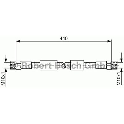 Manguera de Freno Bosch - M10x1, 440mm, VW Transporter T3 Manguera de Freno Bosch - M10x1, 440mm, VW Transporter T3