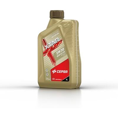 CEPSA XTAR 5W30 ECO C2 C3 1L Lubricante sintético para vehículos híbridos, Gasolina y diésel, Dorado CEPSA XTAR 5W30 ECO C2 C3 1L Lubricante sintético para vehículos híbridos, Gasolina y diésel, Dorado