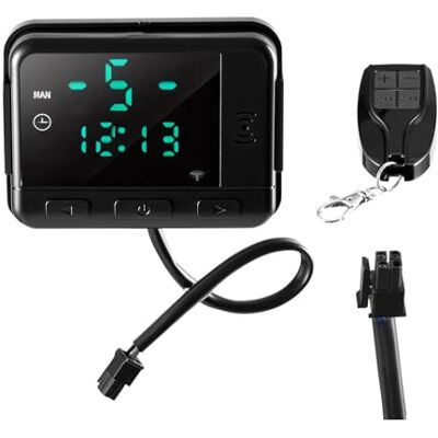 VEVOR Controlador de Calentador de Aire Diésel, con Pantalla LCD y Control Remoto, Interruptor de Termostato Universal para Calentadores de Estacionamiento de 2 kW, 5 kW y 8 kW, 81 x 63 x 18 mm VEVOR Controlador de Calentador de Aire Diésel, con Pantalla LCD y Control Remoto, Interruptor de Termostato Universal para Calentadores de Estacionamiento de 2 kW, 5 kW y 8 kW, 81 x 63 x 18 mm