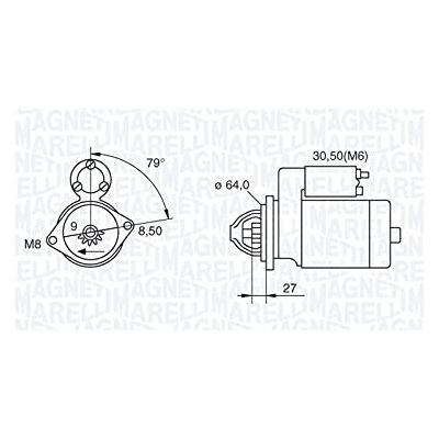 Magneti Marelli 063280045010 - Arranque - 1.3kW, 12V, en el sentido de las agujas del reloj Magneti Marelli 063280045010 - Arranque - 1.3kW, 12V, en el sentido de las agujas del reloj