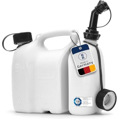 Hünersdorff 803900 Doble bidón de combustible y aceite - 3+1,5L - Certificado de seguridad Hünersdorff 803900 Doble bidón de combustible y aceite - 3+1,5L - Certificado de seguridad