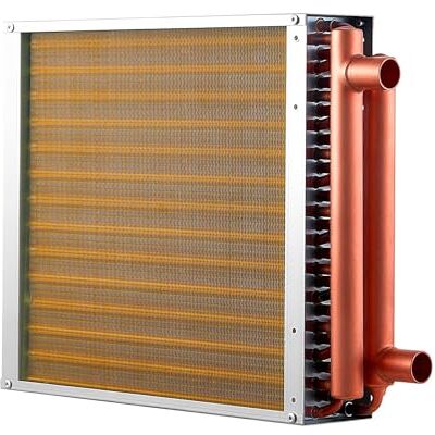VEVOR Serpentín de Intercambio de Calor de 356 x 356 mm, Intercambiador de Calor Aire-Agua con Aletas de Aluminio y Tubos de Cobre, Capacidad 65000 BTU/h para Hornos, Refrigeración, Calefacción, HVAC VEVOR Serpentín de Intercambio de Calor de 356 x 356 mm, Intercambiador de Calor Aire-Agua con Aletas de Aluminio y Tubos de Cobre, Capacidad 65000 BTU/h para Hornos, Refrigeración, Calefacción, HVAC