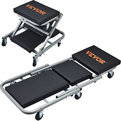 VEVOR Carro Taburete Transformable para Mantenimiento de Garaje Taller de Reparación para Automóviles Vehículos 6 Ruedas Giratorias Capacidad de Carga 136 Kg, Taburete Reclinable Carro Plegable VEVOR Carro Taburete Transformable para Mantenimiento de Garaje Taller de Reparación para Automóviles Vehículos 6 Ruedas Giratorias Capacidad de Carga 136 Kg, Taburete Reclinable Carro Plegable