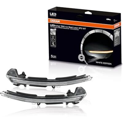 OSRAM LEDDMI 5F0 WT S LEDriving Intermitente dinámico LED para retrovisor White Edition, Set de 2 OSRAM LEDDMI 5F0 WT S LEDriving Intermitente dinámico LED para retrovisor White Edition, Set de 2