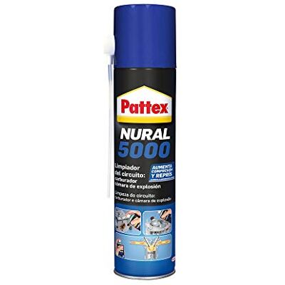 Pattex Nural 5000 Limpiador de circuito: carburador y cámara de explosión, limpia motores para economizar la gasolina y el aceite, limpiador de carburador, 1 x 300 ml Pattex Nural 5000 Limpiador de circuito: carburador y cámara de explosión, limpia motores para economizar la gasolina y el aceite, limpiador de carburador, 1 x 300 ml