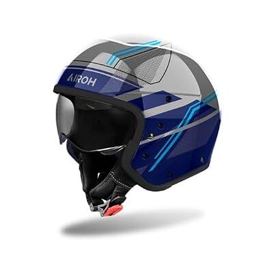 Casco de motocicleta Airoh J110 Slim Azul Lucido - Casco de moto Casco de motocicleta Airoh J110 Slim Azul Lucido - Casco de moto