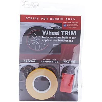 4R Quattroerre.it Wheel Trim Tiras adhesivas Racing con Aplicador para Llantas de Coche, Amarillo, 5 mm x 6 mt 4R Quattroerre.it Wheel Trim Tiras adhesivas Racing con Aplicador para Llantas de Coche, Amarillo, 5 mm x 6 mt