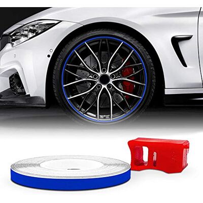 4R Quattroerre.it Wheel Trim Tiras adhesivas Racing con Aplicador para Llantas de Coche, Azul, 5 mm x 6 mt 4R Quattroerre.it Wheel Trim Tiras adhesivas Racing con Aplicador para Llantas de Coche, Azul, 5 mm x 6 mt