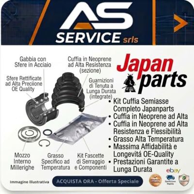 JAPANPARTS Modelo KB-002 Bota de unión CV - Protege las juntas CV del polvo y pérdida de grasa JAPANPARTS Modelo KB-002 Bota de unión CV - Protege las juntas CV del polvo y pérdida de grasa