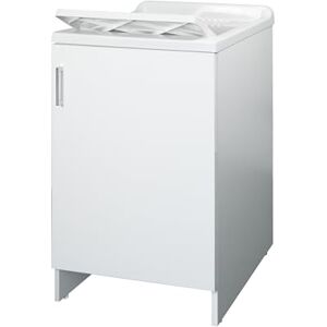 Negrari Lavadero de melamina, bañera resistente a los ácidos, kit de desagüe incluido, interior y exterior, 45 x 50 x 85 cm, blanco Negrari Lavadero de melamina, bañera resistente a los ácidos, kit de desagüe incluido, interior y exterior, 45 x 50 x 85 cm, blanco