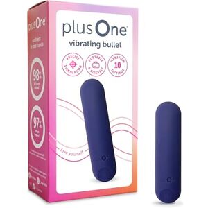 plusOne Bala Vibradora Morada para Estimulación Externa, Juguete Sexual de Bienestar de 3 Pulgadas para Mujeres, Resistente al Agua, Silenciosa y Discreta con 10 Modos de Vibración plusOne Bala Vibradora Morada para Estimulación Externa, Juguete Sexual de Bienestar de 3 Pulgadas para Mujeres, Resistente al Agua, Silenciosa y Discreta con 10 Modos de Vibración