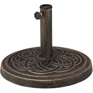 Relaxdays Soporte Sombrilla para Mástiles de 34-48 mm, Resistente, Ø 45 cm, 14 kg, Base Parasol Vintage, Negro y Bronce Relaxdays Soporte Sombrilla para Mástiles de 34-48 mm, Resistente, Ø 45 cm, 14 kg, Base Parasol Vintage, Negro y Bronce