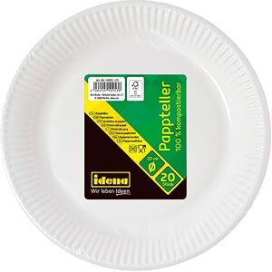 Idena - 50053 - Platos de papel blancos - 23 cm - Dinnerware Idena - 50053 - Platos de papel blancos - 23 cm - Dinnerware