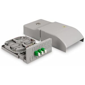 Digitus Punto de Transferencia doméstico FTTH para 12 acopladores SC simplex, 12 acopladores LC dúplex o E-2000 premontado Incl. 3 acopladores LC/APC dúplex OS2 Clase de protección IP54 Digitus Punto de Transferencia doméstico FTTH para 12 acopladores SC simplex, 12 acopladores LC dúplex o E-2000 premontado Incl. 3 acopladores LC/APC dúplex OS2 Clase de protección IP54
