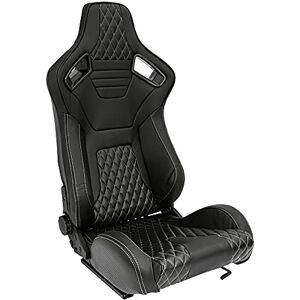 AutoStyle AK39 Asiento deportivo - Reclinación ajustable doble - Negro - Asiento deportivo AutoStyle AK39 Asiento deportivo - Reclinación ajustable doble - Negro - Asiento deportivo