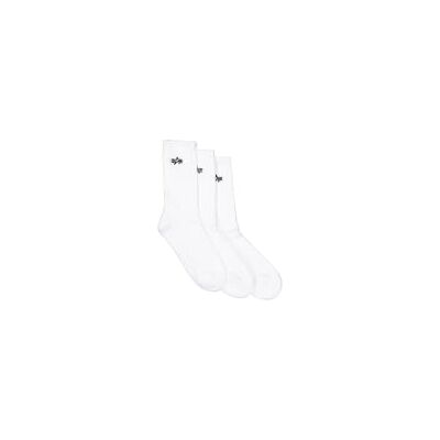 Alpha Unisex Basic 3 Pack Calcetines White 43-46 Alpha Unisex Basic 3 Pack Calcetines White 43-46