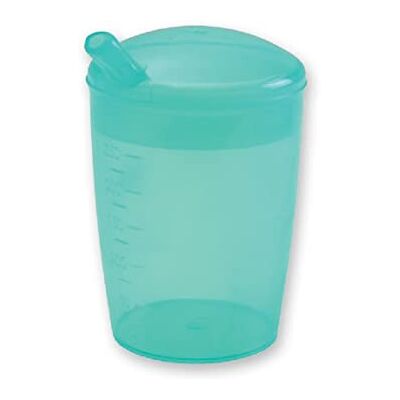 GIMA Vaso con tapa y caño separados, para ancianos y discapacitados, esterilizable en autoclave, graduado 25 ml, capacidad 250 ml, GIMA Vaso con tapa y caño separados, para ancianos y discapacitados, esterilizable en autoclave, graduado 25 ml, capacidad 250 ml,