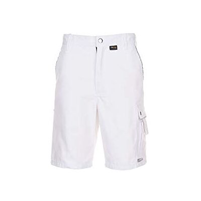 Planam Pantalones cortos de lona 320, tamaño s, de color blanco puro Planam Pantalones cortos de lona 320, tamaño s, de color blanco puro