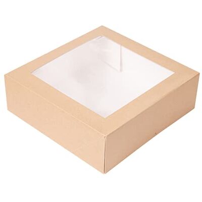 Garcia de Pou García de Pou 50 unidades Cajas Pastelería Con Ventana 'Thepack' 240 G M2 Opp 23X23X7,5 Cm Natural Cartón Ondulado Nano-Micro Garcia de Pou García de Pou 50 unidades Cajas Pastelería Con Ventana 'Thepack' 240 G M2 Opp 23X23X7,5 Cm Natural Cartón Ondulado Nano-Micro