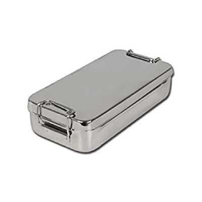 GIMA Caja de acero inoxidable con mango 20 cm x 10 cm x 4,5 cm, de S.p.A referencia GIMA Caja de acero inoxidable con mango 20 cm x 10 cm x 4,5 cm, de S.p.A referencia