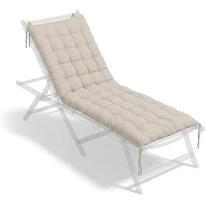 Relaxdays Cojín para Banco Acolchado con Lazos, 180 x 70 cm, Exterior, Beige para jardín y palés Relaxdays Cojín para Banco Acolchado con Lazos, 180 x 70 cm, Exterior, Beige para jardín y palés