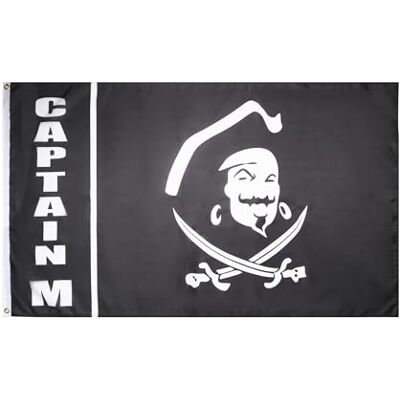 AZ FLAG Bandera Pirata Capitán Morgan 90x60 cm Poliéster 100D 2 Ojales AZ FLAG Bandera Pirata Capitán Morgan 90x60 cm Poliéster 100D 2 Ojales