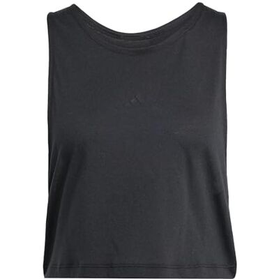 Adidas Donna Motion Essentials Cropped Tank, Black, XL Adidas Donna Motion Essentials Cropped Tank, Black, XL