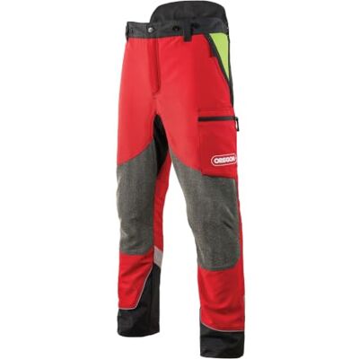 Oregon Protect Plus Pantalones Protectores para Motosierra, Clase 1, Tipo A (Rojo y Amarillo, 2XL) Oregon Protect Plus Pantalones Protectores para Motosierra, Clase 1, Tipo A (Rojo y Amarillo, 2XL)