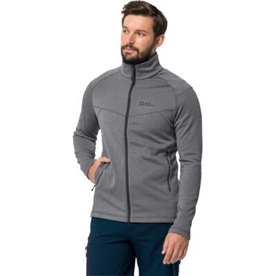 Jack Wolfskin Fortberg FZ M Chaqueta de Forro Polar para Hombre, Phantom, S, Fantasma, S Jack Wolfskin Fortberg FZ M Chaqueta de Forro Polar para Hombre, Phantom, S, Fantasma, S