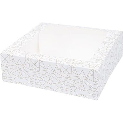 Garcia de Pou García de Pou 50 unidades Cajas Pastelería Con Ventana 'Thepack' 250 G/M2 + Opp 23X23X7,5 Cm Blanco Cartón Ondulado Nano-Micro Garcia de Pou García de Pou 50 unidades Cajas Pastelería Con Ventana 'Thepack' 250 G/M2 + Opp 23X23X7,5 Cm Blanco Cartón Ondulado Nano-Micro