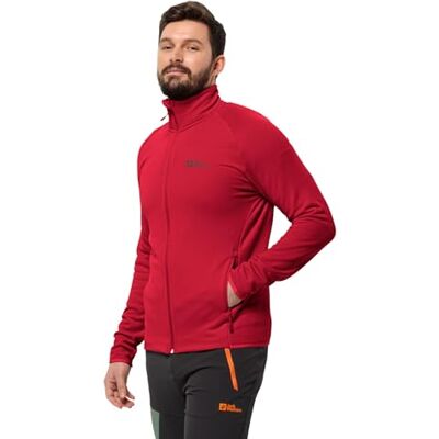 Jack Wolfskin Baiselberg Fz M Chaqueta de forro polar, color rojo, Glow rojo, XXL Jack Wolfskin Baiselberg Fz M Chaqueta de forro polar, color rojo, Glow rojo, XXL