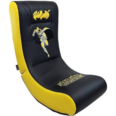 Subsonic – Sillón balancín Gaming Batman – Sillón balancín ergonómico con Licencia Oficial – Similcuero Negro y Amarillo con Bordados – Sillón cómodo para salón o Dormitorio Subsonic – Sillón balancín Gaming Batman – Sillón balancín ergonómico con Licencia Oficial – Similcuero Negro y Amarillo con Bordados – Sillón cómodo para salón o Dormitorio