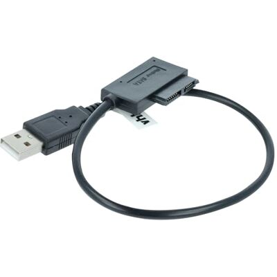 vhbw Cable Adaptador Slimline SATA II de 13 Pines a USB Cable adaptador para unidades de CD/DVD y discos duros vhbw Cable Adaptador Slimline SATA II de 13 Pines a USB Cable adaptador para unidades de CD/DVD y discos duros