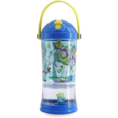 Disney Toy Story 4 Vaso con popote de globo de nieve oficial de 310 ml para niños con popote abatible y tapa de rosca, adecuada para mayores de 4 años Disney Toy Story 4 Vaso con popote de globo de nieve oficial de 310 ml para niños con popote abatible y tapa de rosca, adecuada para mayores de 4 años