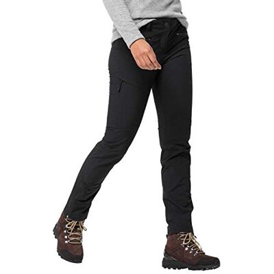 Jack Wolfskin Activate Sky XT W Pantalones de Softshell para Mujer, otoño/Invierno, Mujer, Color Negro, tamaño 19 Jack Wolfskin Activate Sky XT W Pantalones de Softshell para Mujer, otoño/Invierno, Mujer, Color Negro, tamaño 19