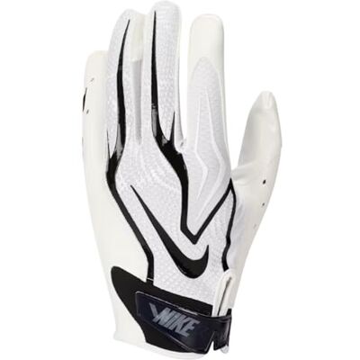 Nike Unisex Vapor Jet 9.0 FG Guantes de fútbol americano White/White/Black M Nike Unisex Vapor Jet 9.0 FG Guantes de fútbol americano White/White/Black M