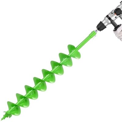 VEVOR Broca Helicoidal para Plantar Ø 100 x 790 mm Compatible con Taladros de 20 mm de Diámetro Interior, Herramienta para Plantar Bulbos, Accesorios para Perforar Postes y Cercas de Jardín, Verde VEVOR Broca Helicoidal para Plantar Ø 100 x 790 mm Compatible con Taladros de 20 mm de Diámetro Interior, Herramienta para Plantar Bulbos, Accesorios para Perforar Postes y Cercas de Jardín, Verde