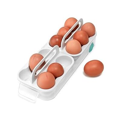 Joseph Joseph FridgeStore Caja de Huevos para 12 unidades para Frigorífico, con Asa y Ruedas, Joseph Joseph FridgeStore Caja de Huevos para 12 unidades para Frigorífico, con Asa y Ruedas,