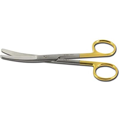 GIMA Tijeras de carburo de tungsteno Metzenbaumin, líneas curvadas, puntas afiladas, con hojas firmes que garantizan precisión a los cirujanos, 14,5 cm, GIMA Tijeras de carburo de tungsteno Metzenbaumin, líneas curvadas, puntas afiladas, con hojas firmes que garantizan precisión a los cirujanos, 14,5 cm,