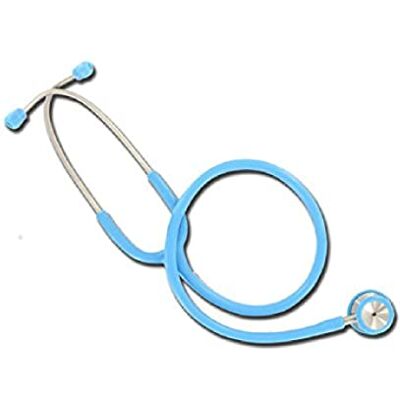GIMA Estetoscopio Pediátrico de doble cabeza, azul claro, estetoscopio ligero cromado para pediatría GIMA Estetoscopio Pediátrico de doble cabeza, azul claro, estetoscopio ligero cromado para pediatría