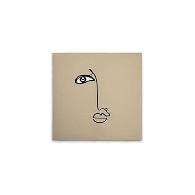 A.S. Création Faces 2 - Arte de Pared en Lienzo Marrón Negro Blanco - 40cm A.S. Création Faces 2 - Arte de Pared en Lienzo Marrón Negro Blanco - 40cm