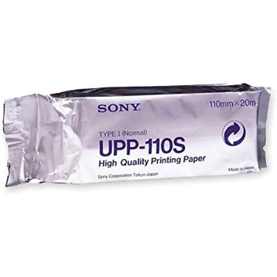 GIMA Papel de ultrasonido Sony UPP-110S, soporte de impresión monocromática en b/n de alta calidad (tipo I), para aplicaciones de ultrasonido y microscopía dental, tamaño A6, tamaño 110 mmx20m, 10 rollos GIMA Papel de ultrasonido Sony UPP-110S, soporte de impresión monocromática en b/n de alta calidad (tipo I), para aplicaciones de ultrasonido y microscopía dental, tamaño A6, tamaño 110 mmx20m, 10 rollos