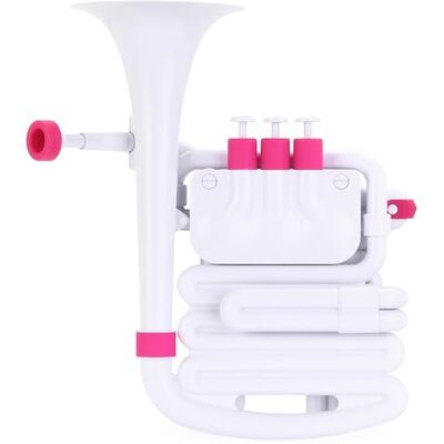 Nuvo jHorn en blanco con ribete rosa Nuvo jHorn en blanco con ribete rosa