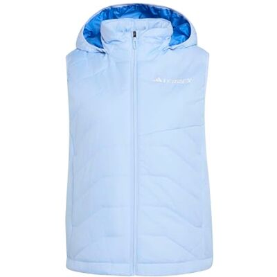 Adidas Donna Terrex Multi CLIMAWARM Insulated Hooded Vest, glow blue, S Adidas Donna Terrex Multi CLIMAWARM Insulated Hooded Vest, glow blue, S