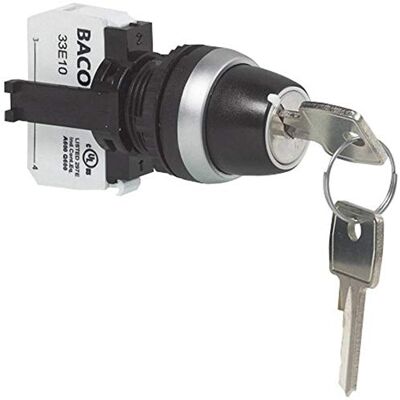 BACO L21LA00G Interruptor de llave - Anillo frontal de plástico - Interruptor BACO L21LA00G Interruptor de llave - Anillo frontal de plástico - Interruptor