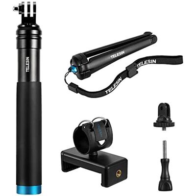Palo Selfie Telesin Negro + Trípode para Cámaras Deportivas - Accesorios para Selfie, Cámara de Acción Palo Selfie Telesin Negro + Trípode para Cámaras Deportivas - Accesorios para Selfie, Cámara de Acción