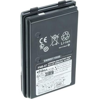vhbw Batería Compatible con Yaesu Vertex FT-277R FT-250R, FT-250E, FT60, FT-270R, FT-270E, FT-60 radio (2000 mAh, 7,4 V, Li-Ion) vhbw Batería Compatible con Yaesu Vertex FT-277R FT-250R, FT-250E, FT60, FT-270R, FT-270E, FT-60 radio (2000 mAh, 7,4 V, Li-Ion)